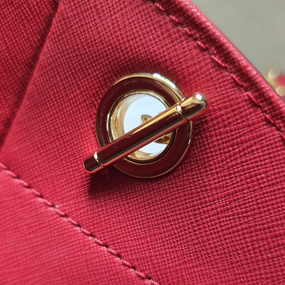 ❤️ Micheal Kors Jet Set Large Saffiano Leather Shoulder Bag EUC - Picture 5 of 10